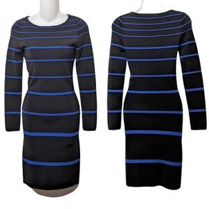 ROLO & ALE Stretch Bodycon Knee Length Dress Long Sleeve S